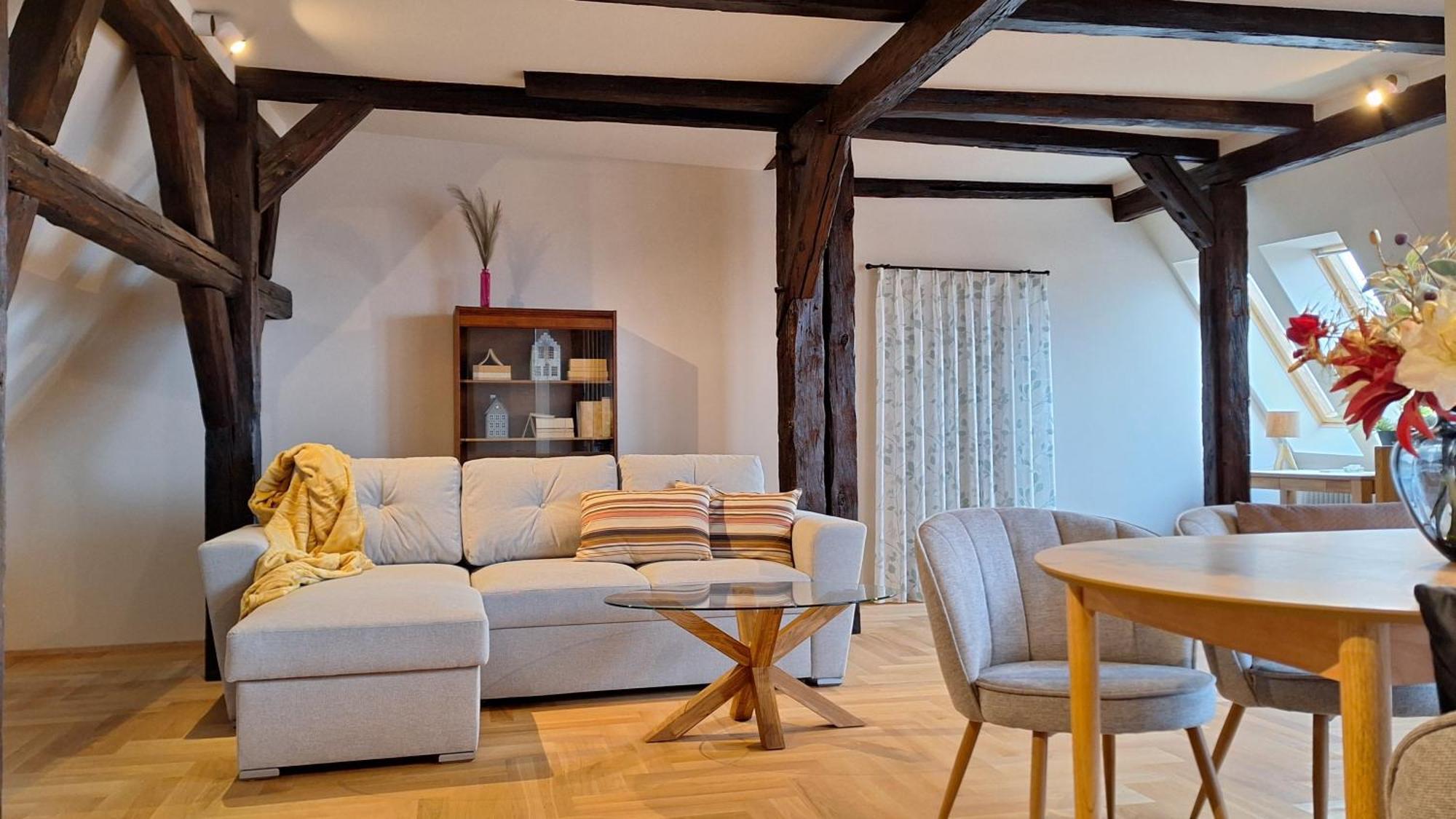 Stadtpalais Bellevue-Suite 3- Zimmer- Maisonettewohnung Mit Dachterrasse Maximal 4 Personen 包岑 外观 照片