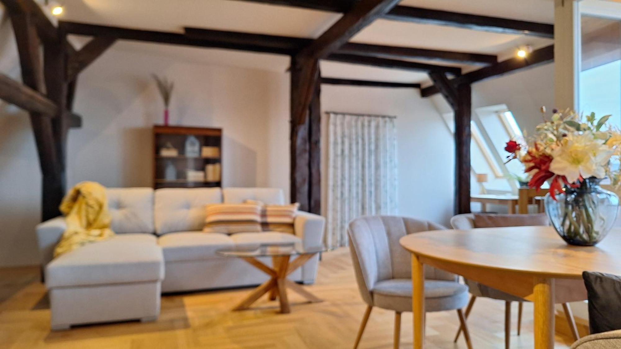 Stadtpalais Bellevue-Suite 3- Zimmer- Maisonettewohnung Mit Dachterrasse Maximal 4 Personen 包岑 外观 照片